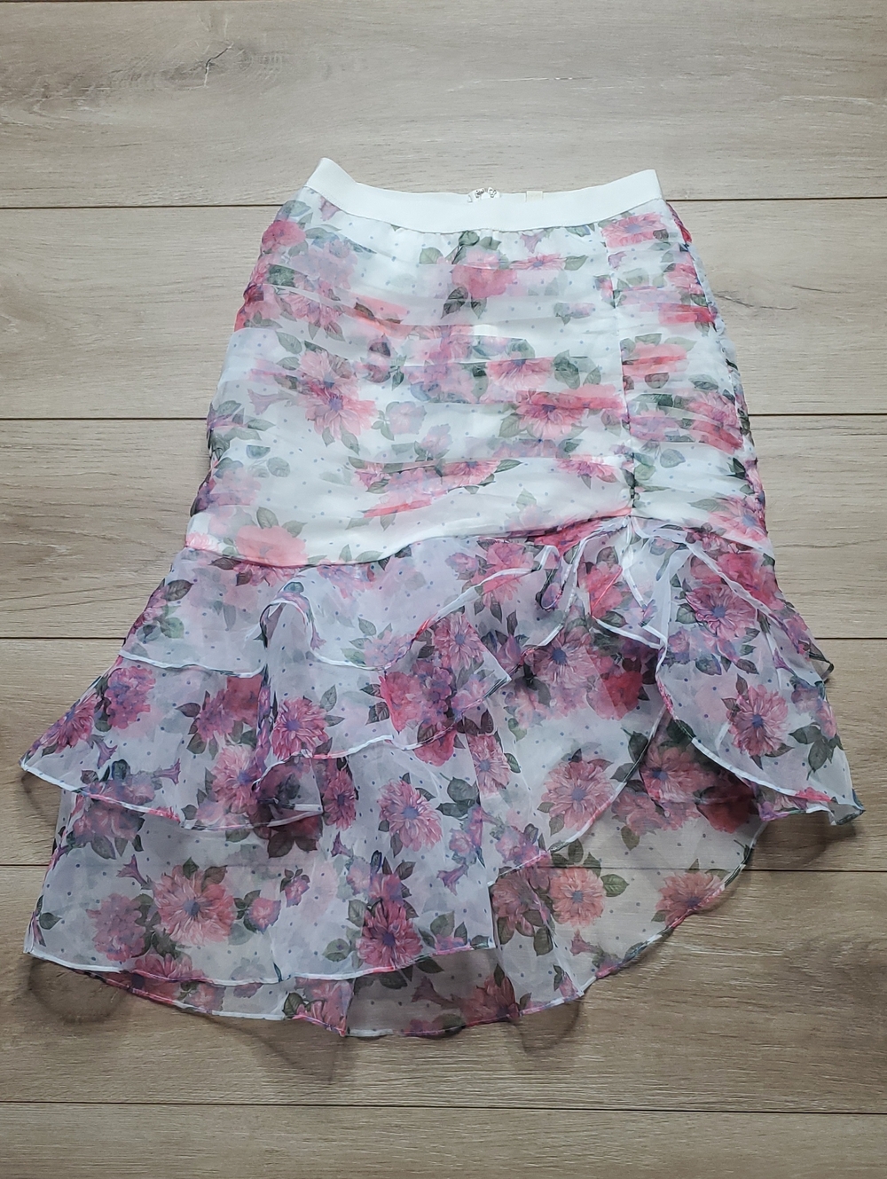 For Love & Lemons X REVOLVE Asymmetric Ruffle Skirt Size M